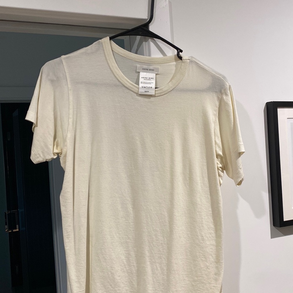 Anine Bing cream tee! Size xs